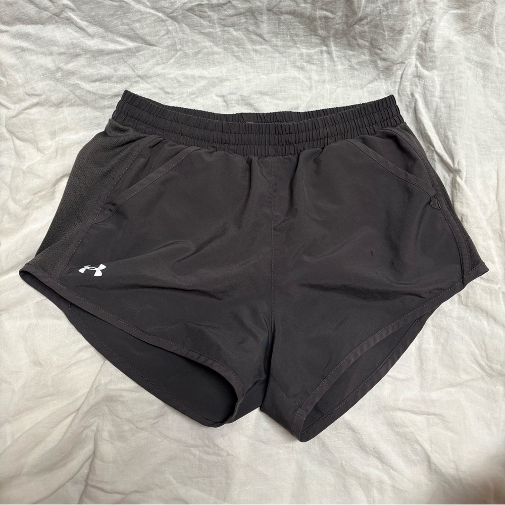 Under Armour Dark Grey HeatGear Athletic Running Shorts with Liner